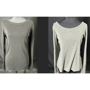 Cynthia Rowley Black/Gray Long Sleeve Pima Cotton Bundle Size M